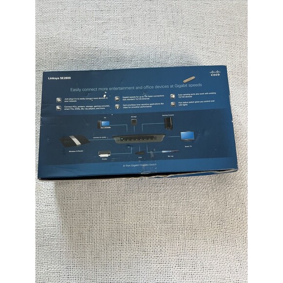 Cisco Linksys SE2800 8-Ports External Ethernet Switch NEW - Picture 6 of 6